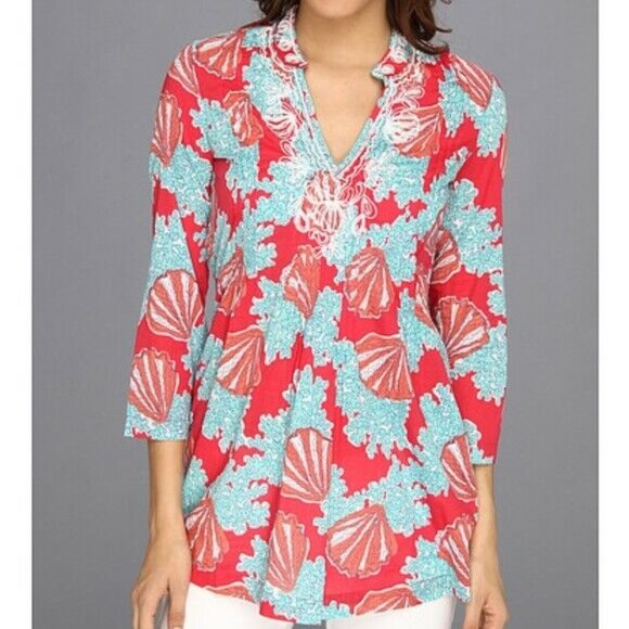 Lilly Pulitzer Tops - Lilly Pulitzer Sarasota Tunic Top Beaded Shell, XS